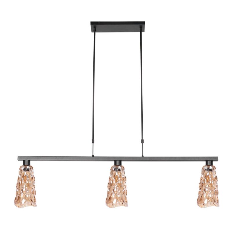 Hanglamp Vidrio 3832ZW amber geel glas - Afbeelding 11
