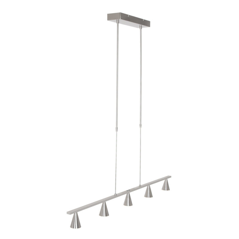 Hanglamp Vortex 3066ST Staal 5 lichts lichtkleur instelbaar - Afbeelding 13