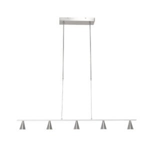 Hanglamp Vortex 3066ST Staal 5 lichts lichtkleur instelbaar