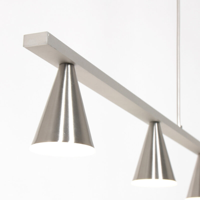 Hanglamp Vortex 3066ST Staal 5 lichts lichtkleur instelbaar - Afbeelding 4