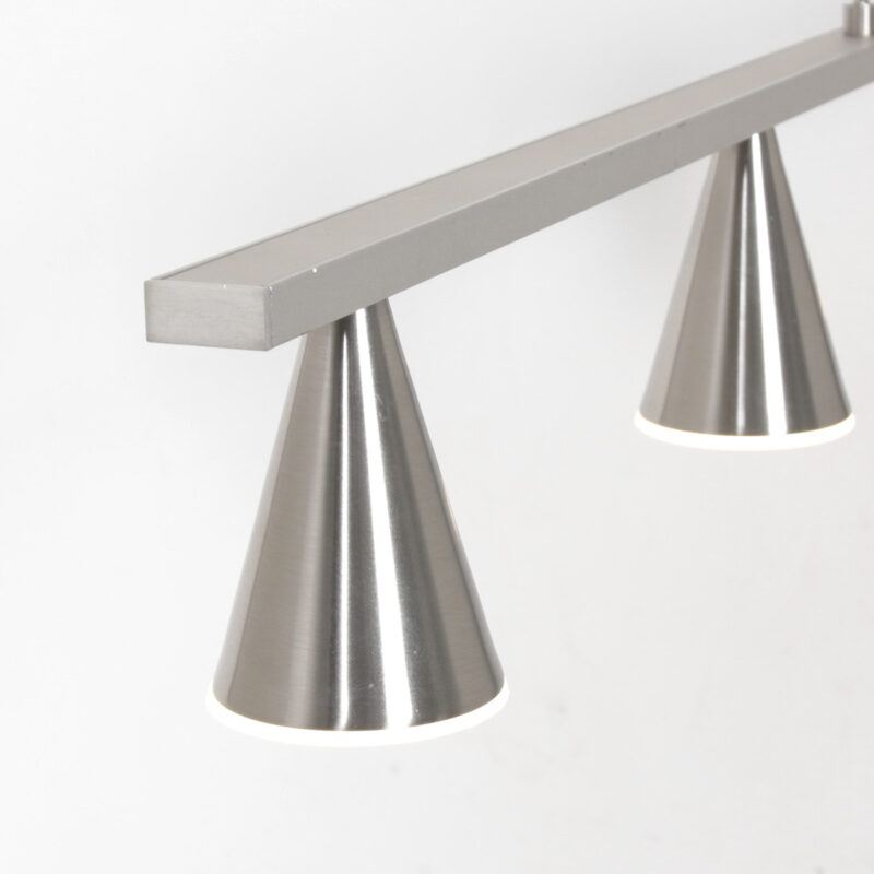Hanglamp Vortex 3066ST Staal 5 lichts lichtkleur instelbaar - Afbeelding 5