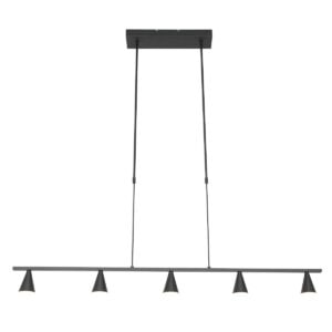 Hanglamp Vortex 3066ZW Zwart 5 lichts lichtkleur instelbaar