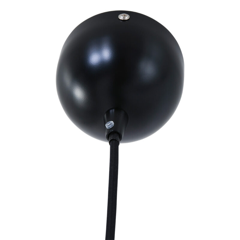 Hanglamp Warbier 7277ZW Zwart rond 47cm Industrieel - Afbeelding 7