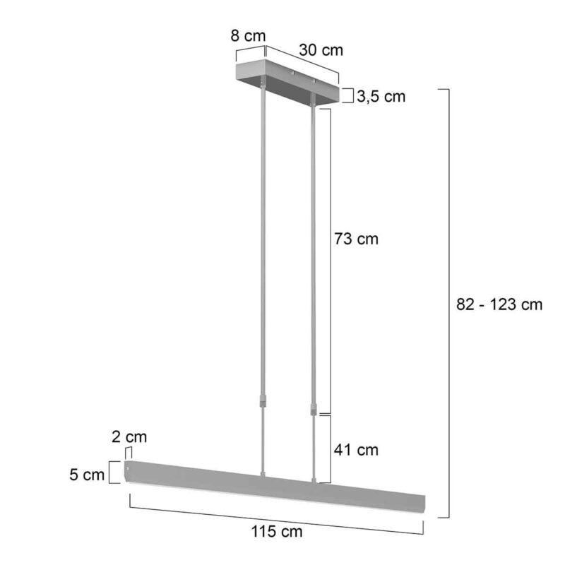 Hanglamp Zelena 3656ST Staal, Lichtkleur instelbaar - Afbeelding 7