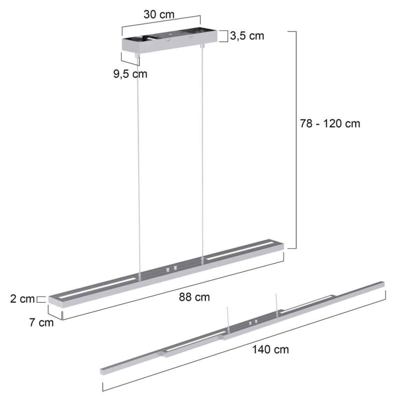 Hanglamp Zelena Motion 7970ST Staal Lichtkleur instelbaar - Afbeelding 7