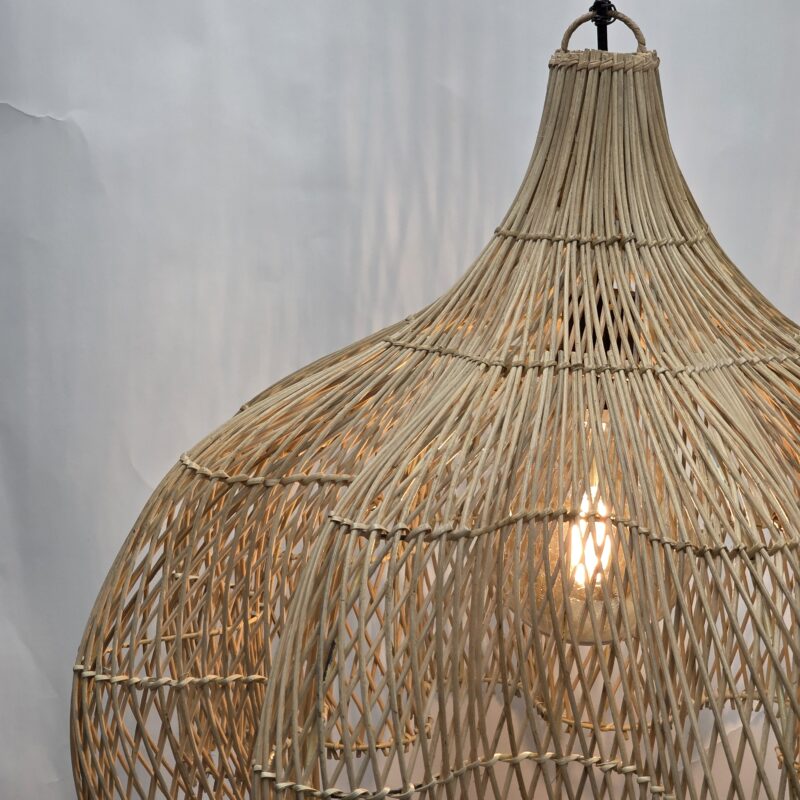 hanglamp riet tulip 60cm rotan 510064 hanglamp naturel wf light