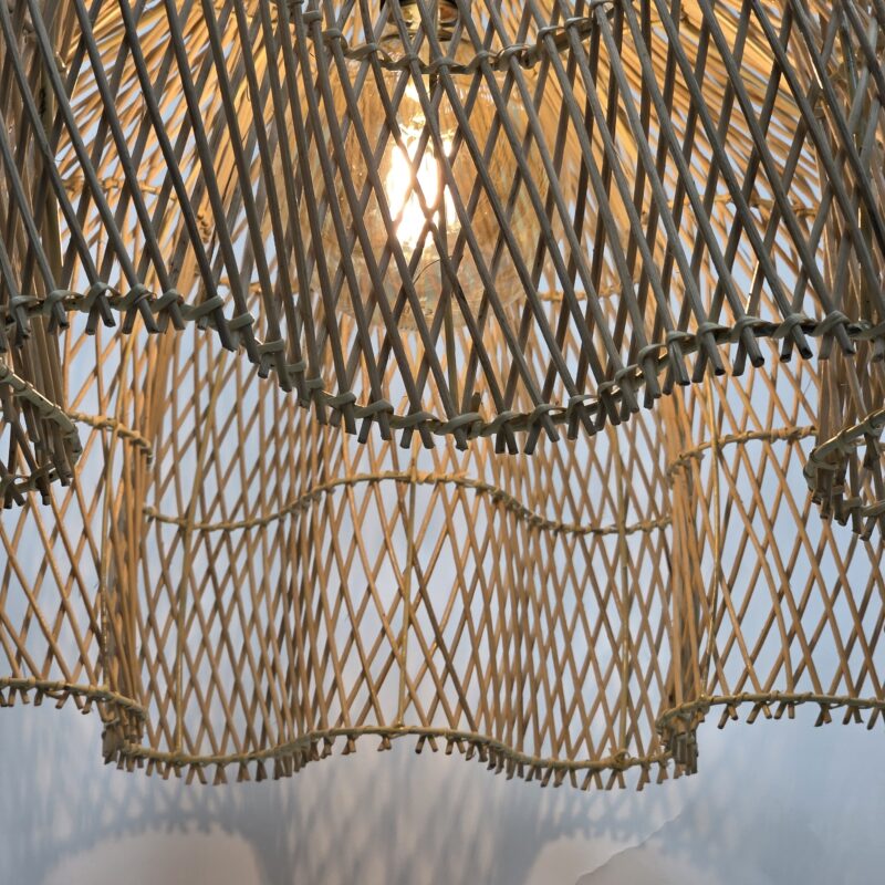 hanglamp riet tulip 60cm rotan 510064 hanglamp naturel wf light