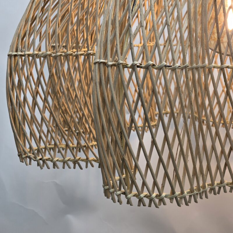 hanglamp riet tulip 60cm rotan 510064 hanglamp naturel wf light