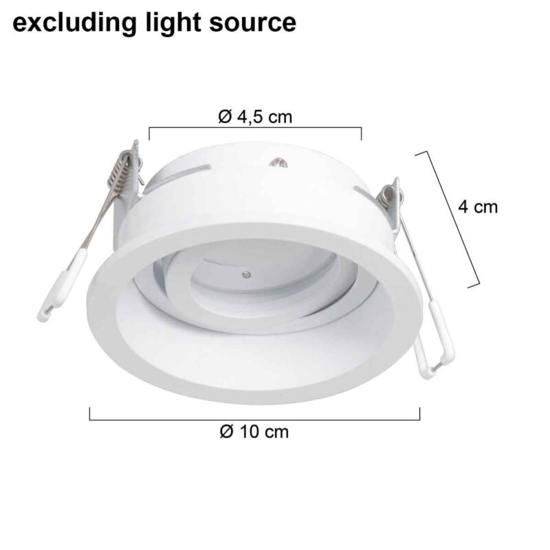 Inbouwspot Pelite 3371W Wit verdiept Ø10 cm - Afbeelding 6