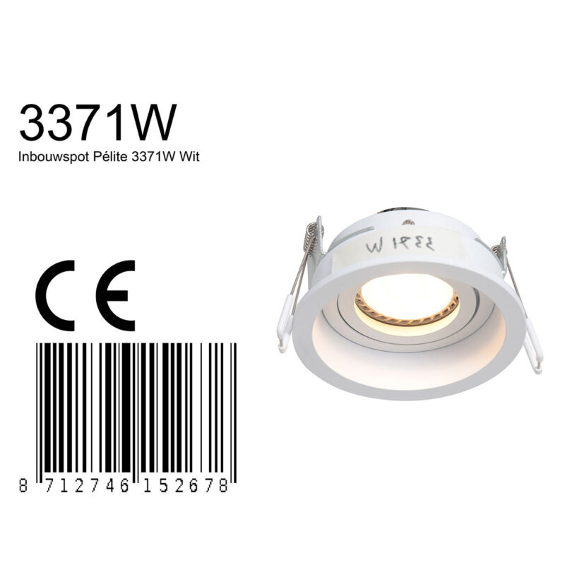 Inbouwspot Pelite 3371W Wit verdiept Ø10 cm - Afbeelding 7