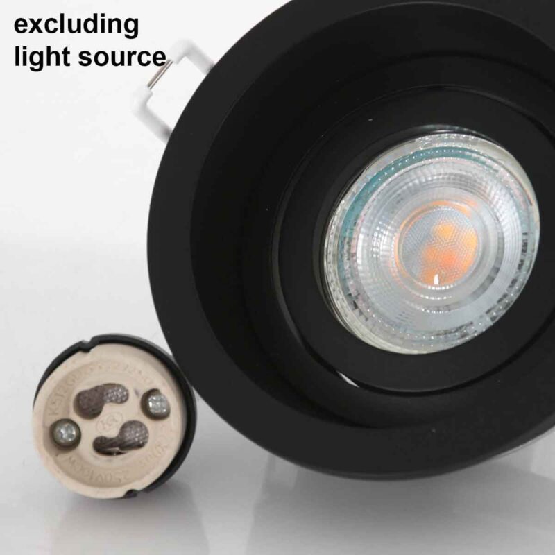 Inbouwspot Pelite 3371ZW Zwart verdiept Ø10 cm - Afbeelding 4