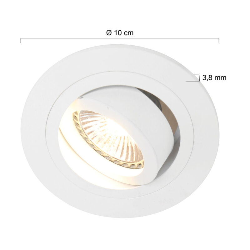 Inbouwspot Pelite spot 7304W Wit Ø10 cm - Afbeelding 6