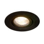 Moderne inbouwspot LED voor woning en kantoor, zwart rond design.