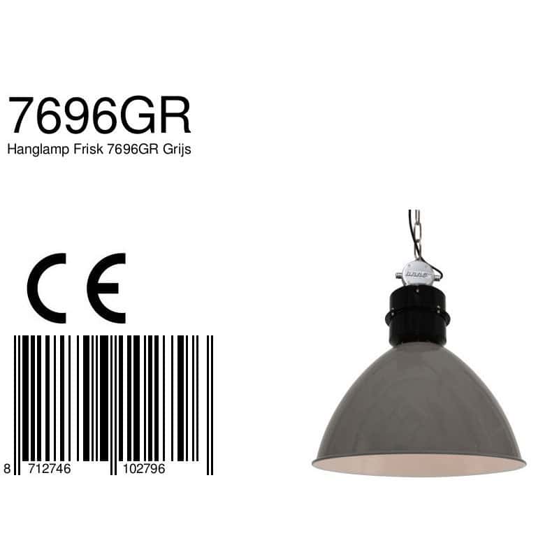 Industriel grå pendellampe Frisk 7696GR – Robust og stilfuld - Billede 8