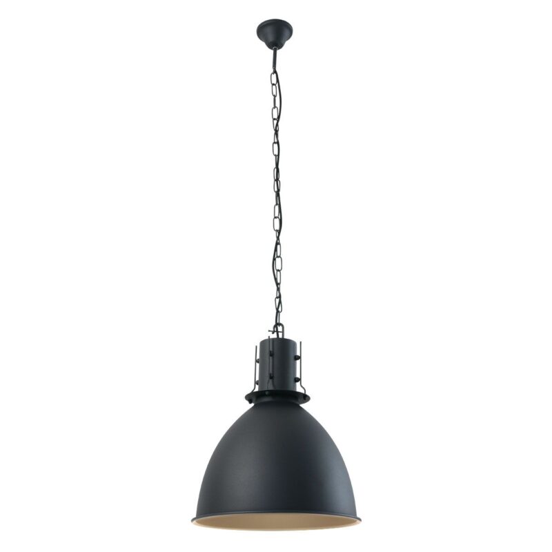 Industriële zwarte hanglamp 7780ZW Espen rond 42cm - Afbeelding 2
