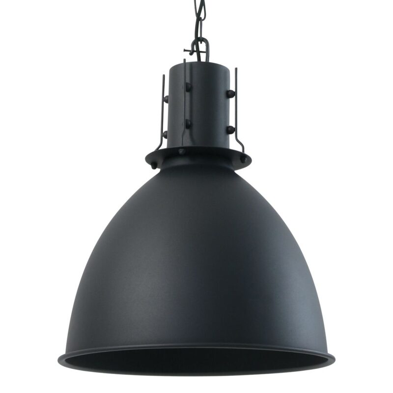 Industriële zwarte hanglamp 7780ZW Espen rond 42cm - Afbeelding 12