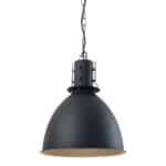 Industriële zwarte hanglamp 7780ZW Espen rond 42cm