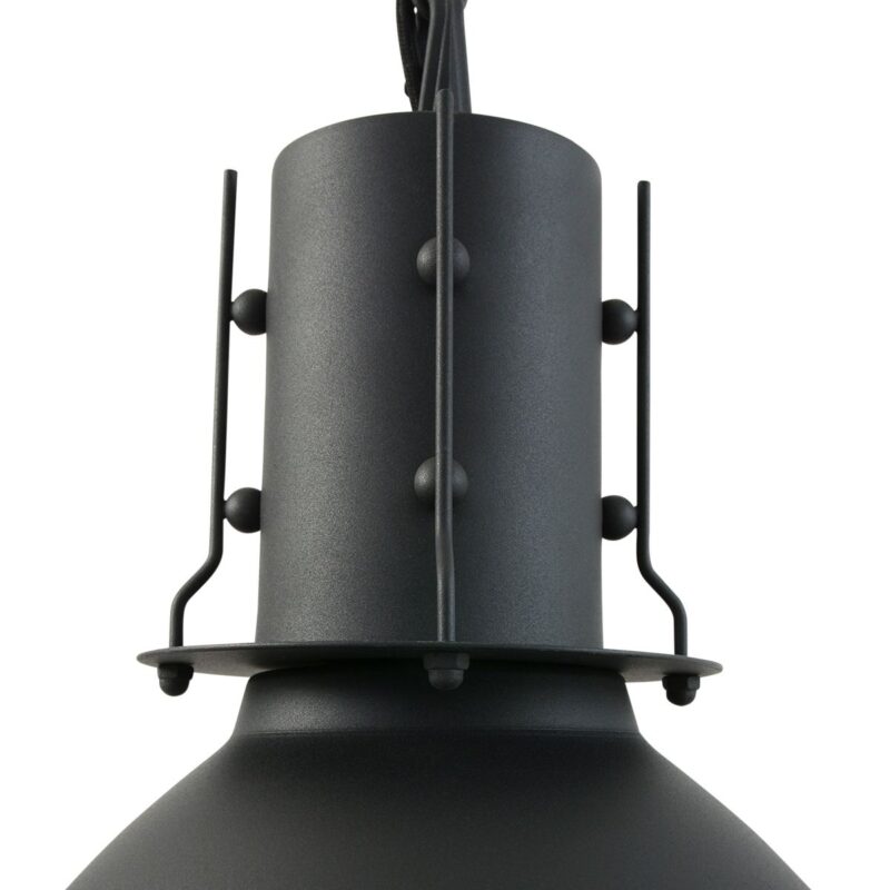 Industriële zwarte hanglamp 7780ZW Espen rond 42cm - Afbeelding 4