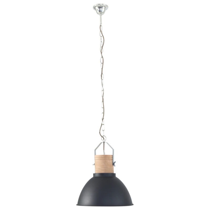 Industriële zwarte hanglamp 7781ZW Espen rond 42cm - Afbeelding 10