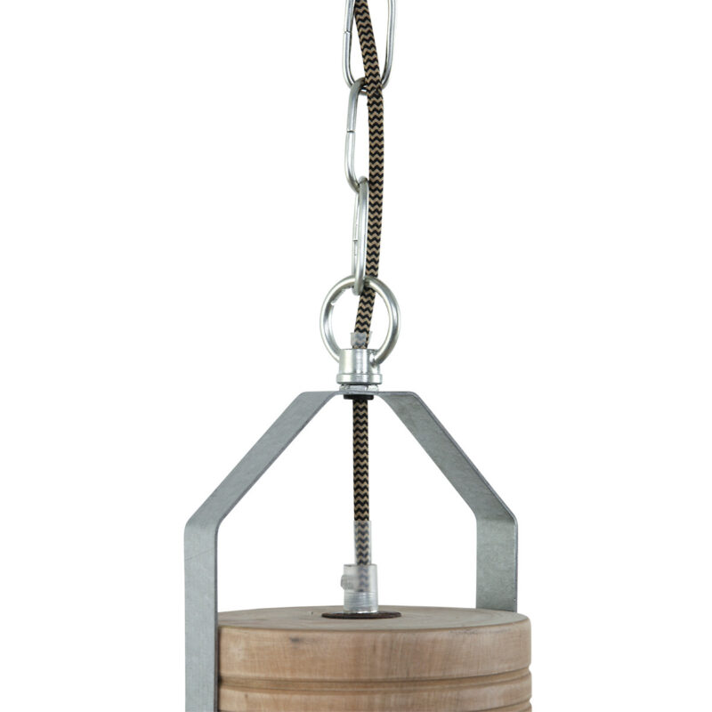 Industriële zwarte hanglamp 7781ZW Espen rond 42cm - Afbeelding 5