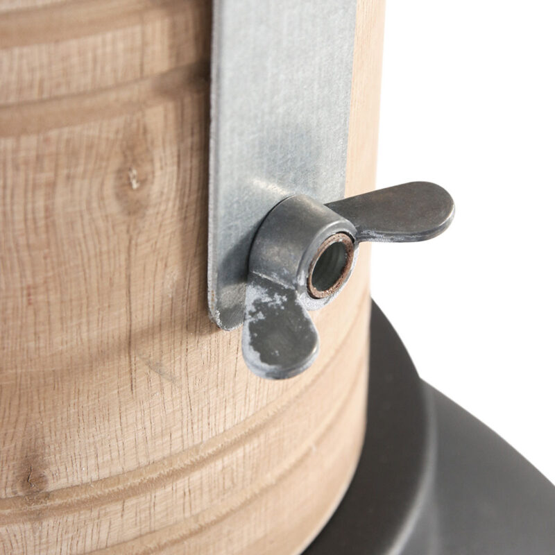 Industriële zwarte hanglamp 7781ZW Espen rond 42cm - Afbeelding 6