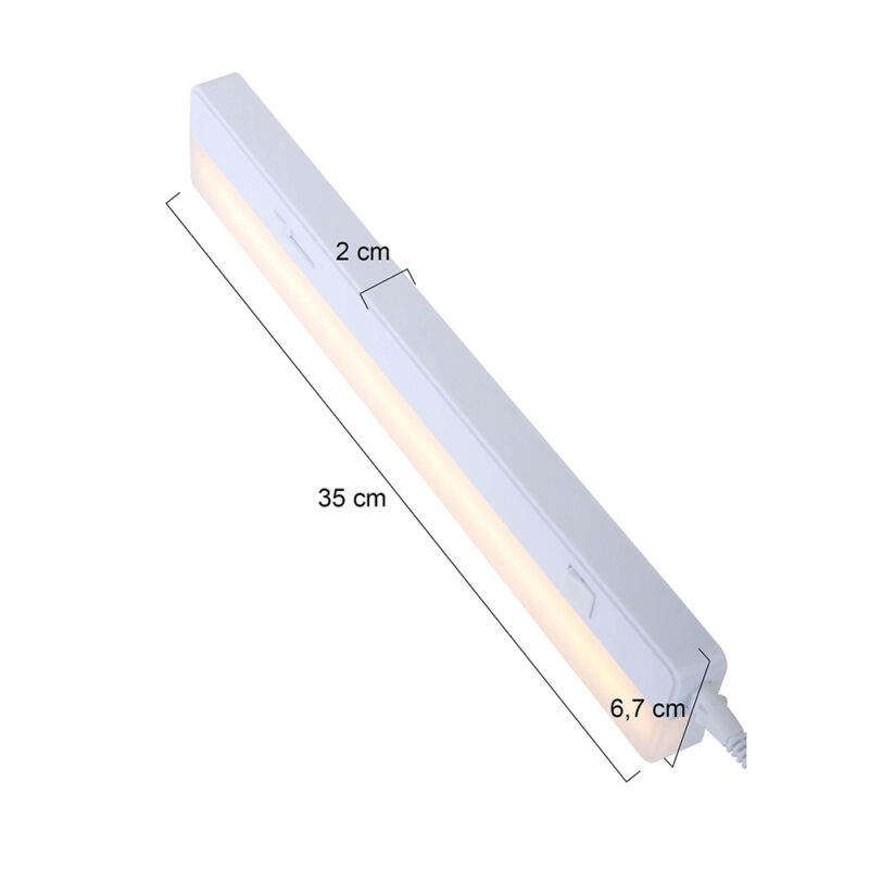 Keukenkastlamp Kitch 7922W Wit dimbaar 34,5 cm breed - Afbeelding 6