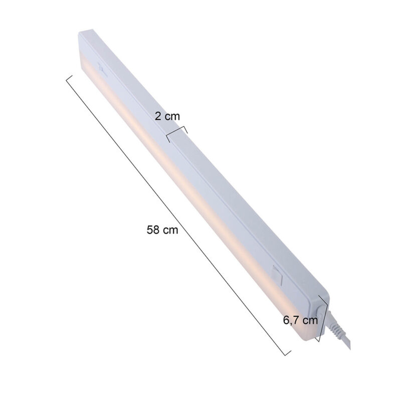 Keukenkastlamp Kitch 7923W Wit dimbaar 58 cm breed - Afbeelding 7