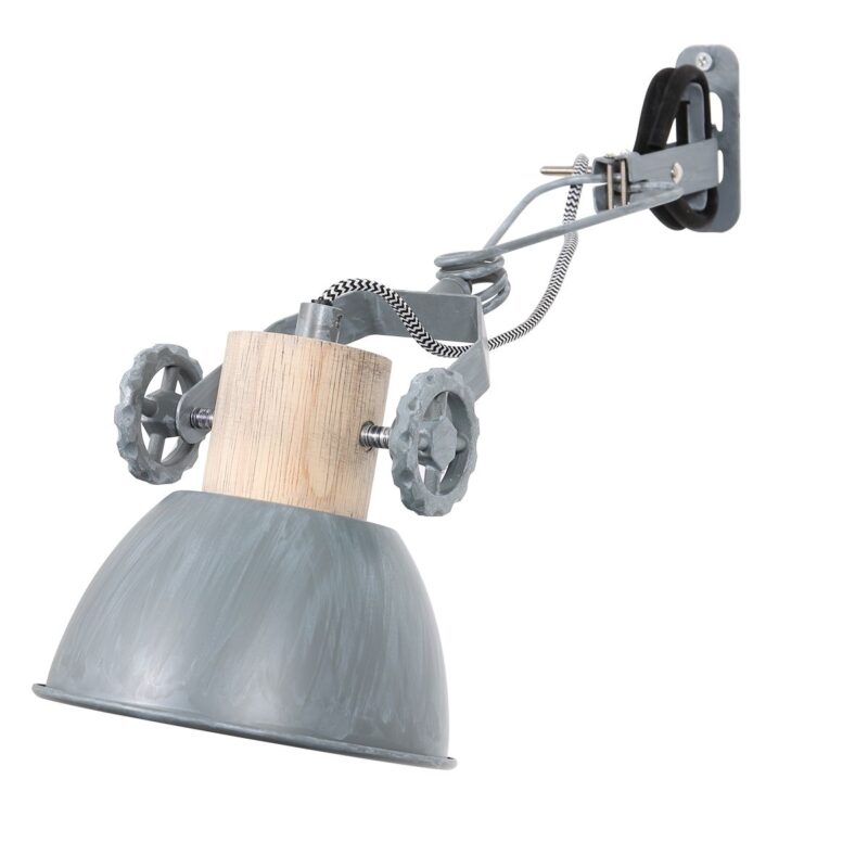 Klemspot en wandlamp Gearwood 2752GR Grijs E27 fitting - Afbeelding 13