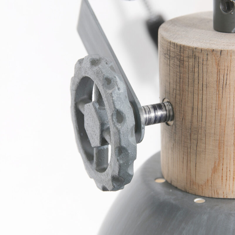 Klemspot en wandlamp Gearwood 2752GR Grijs E27 fitting - Afbeelding 3
