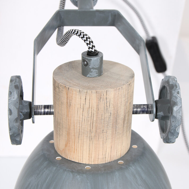 Klemspot en wandlamp Gearwood 2752GR Grijs E27 fitting - Afbeelding 4