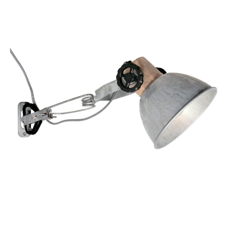 Klemspot en wandlamp Gearwood 2752NI Nikkel E27 fitting - Afbeelding 2
