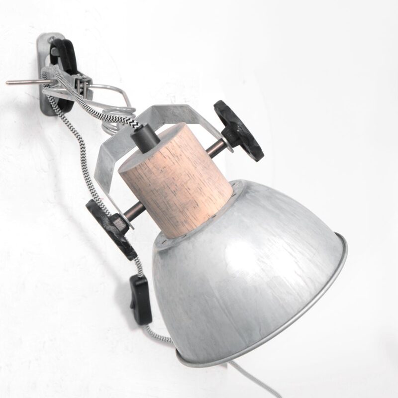 Klemspot en wandlamp Gearwood 2752NI Nikkel E27 fitting - Afbeelding 15