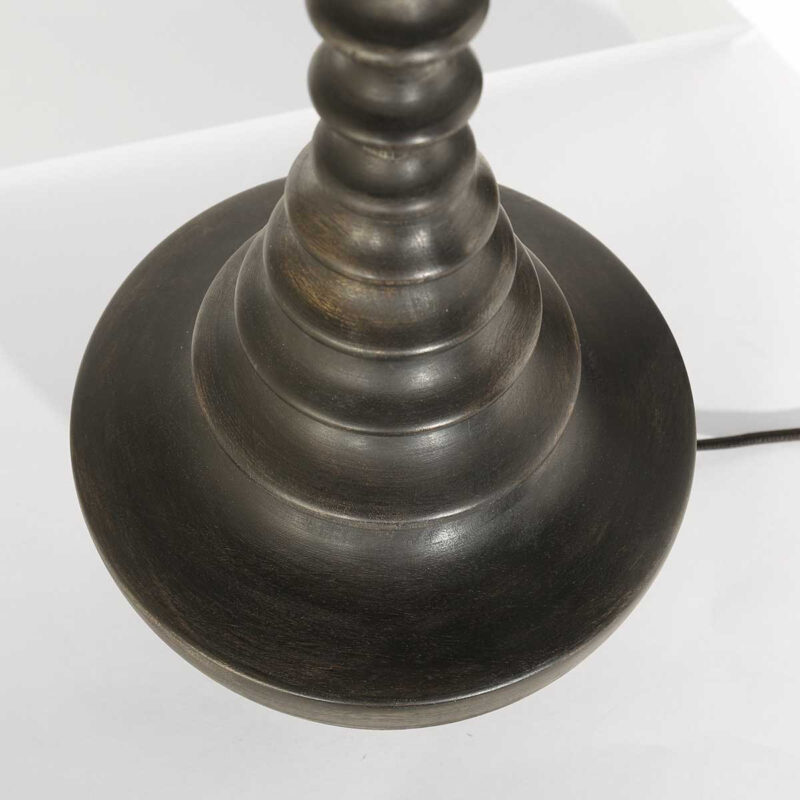 Lampenvoet Bois 3677ZW zwart bruin zonder lampenkap - Afbeelding 10