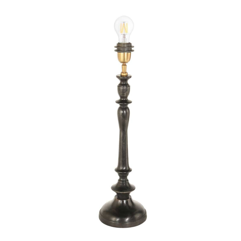 Lampenvoet Bois 3678ZW met schakelaar in snoer en E27 fitting - Afbeelding 2
