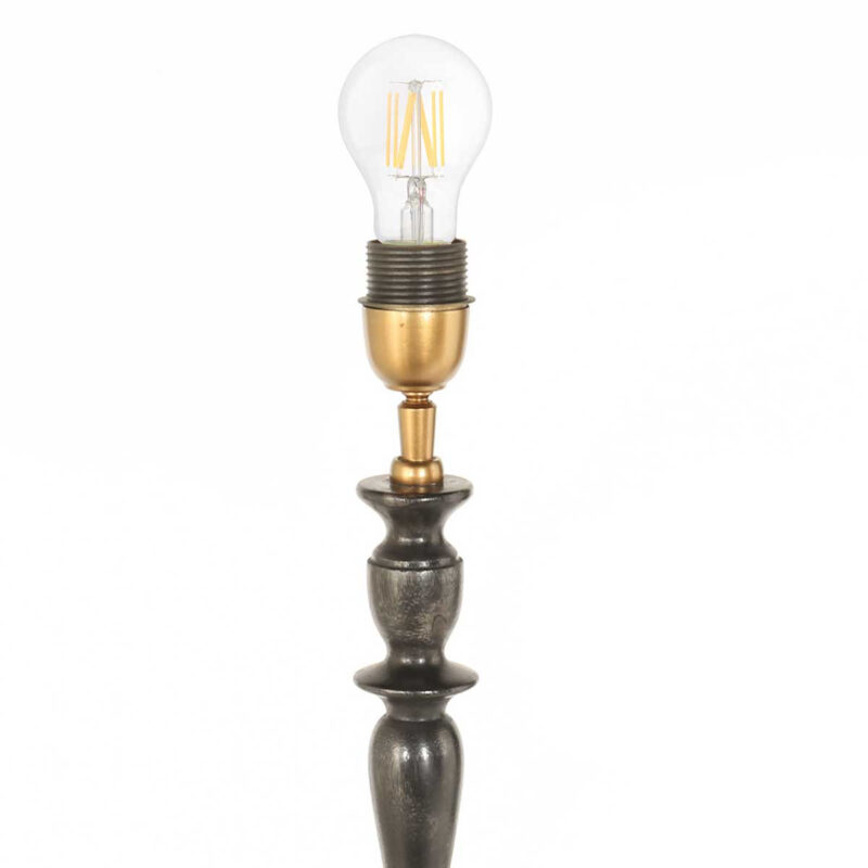 Lampenvoet Bois 3678ZW met schakelaar in snoer en E27 fitting - Afbeelding 3