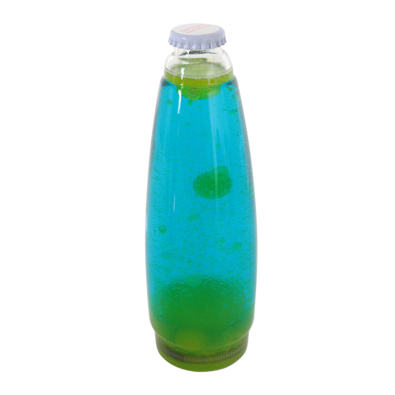 Lavalamp Volcan 3116ST staal met groen blauwe vloeistof - Afbeelding 9