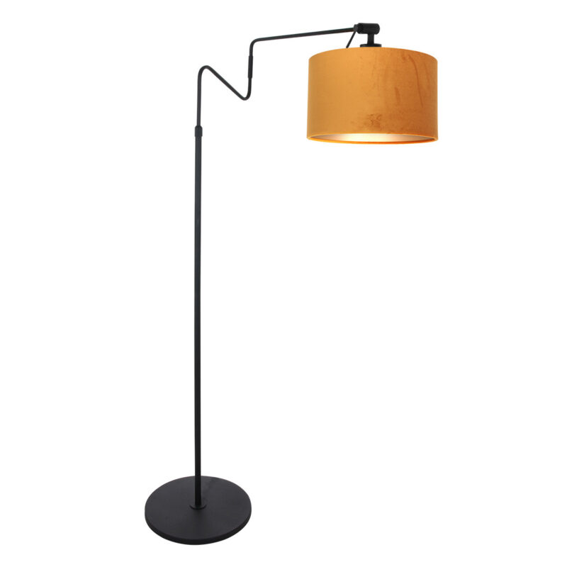 Linstrom 3732ZW – Stijlvolle Kleine Booglamp met Luxe Velours Kap - Afbeelding 2