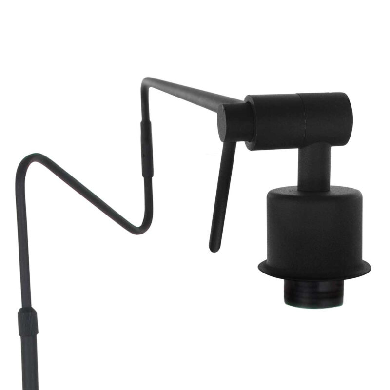 Linstrom 3732ZW – Stijlvolle Kleine Booglamp met Luxe Velours Kap - Afbeelding 4