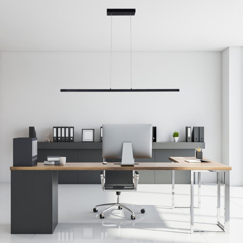 Minimalistische zwarte hanglamp Danske 2745ZW 2000 Lumen - Afbeelding 3