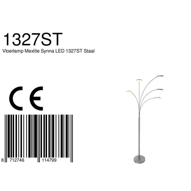 Lámpara de pie moderna de 5 luces 1327ST: elegante lámpara de arco LED con función de atenuación - Imagen 9