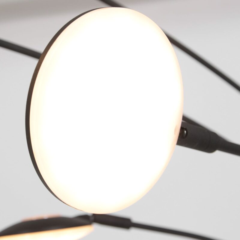 Moderne 5-lichts vloerlamp 1327ZW – Stijlvolle zwarte booglamp met LED en dimfunctie - Afbeelding 12