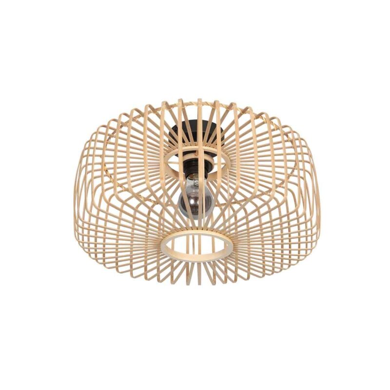 Naturelkleurige plafondlamp Bloeba 4146ZW met bamboe kap Ø40cm - Afbeelding 2