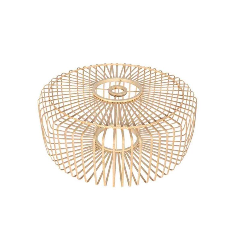 Naturelkleurige plafondlamp Bloeba 4146ZW met bamboe kap Ø40cm - Afbeelding 6