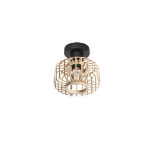 Naturelkleurige plafondlamp Bloeba 4147ZW met bamboe kap Ø20cm