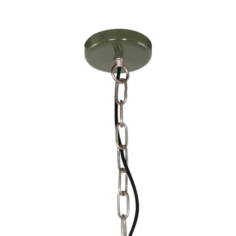 Olijfgroene Hanglamp Frisk 7696G – Stoer en Landelijk Design - Afbeelding 6
