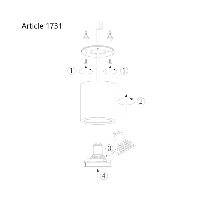 Opbouwspot Pelite spot 1731W Wit Ø8,5cm - Afbeelding 8