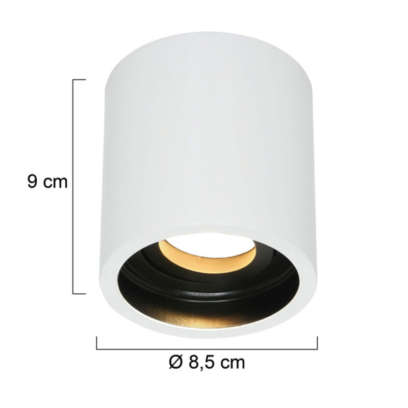 Opbouwspot Pelite spot 1731W Wit Ø8,5cm - Afbeelding 6