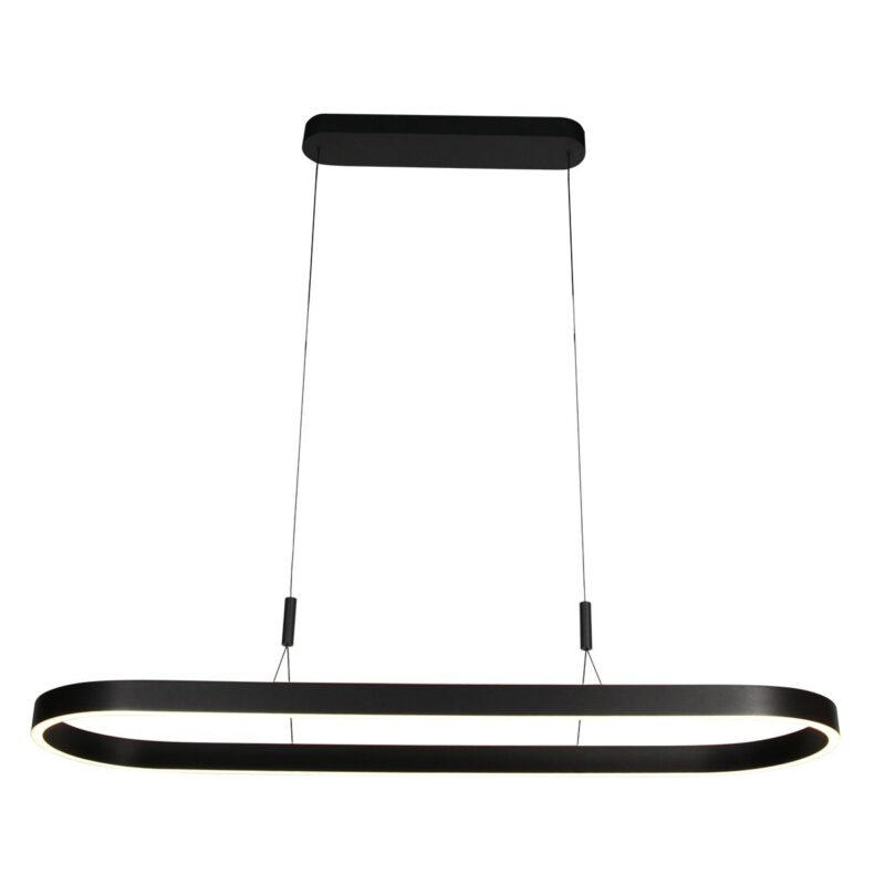 Oval sort pendellampe Mykty 4205ZW – 120 cm bred, højdejusterbar med kabelløft - Billede 9