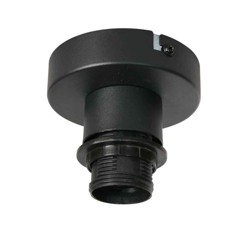 Plafondlamp Bloeba 4372ZW met rookglas druppelkap Ø15 cm - Afbeelding 9