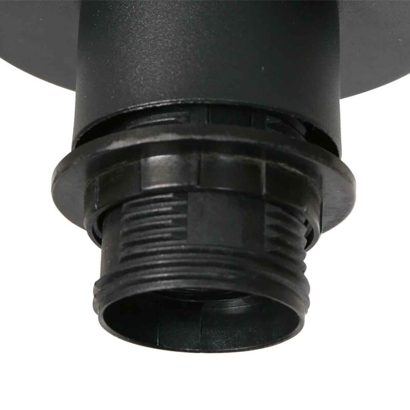 Plafondlamp Bloeba 4372ZW met rookglas druppelkap Ø15 cm - Afbeelding 3